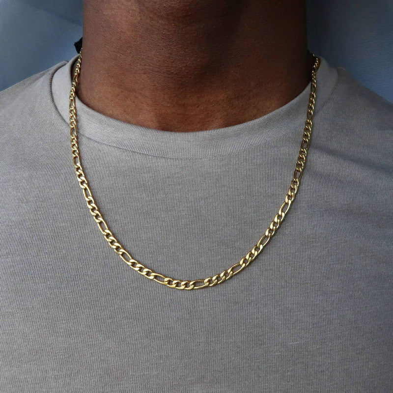 Fashion Classic Figaro Chain Necklace Men Stainless Steel Long Necklace For Men Women Chain Jewelry