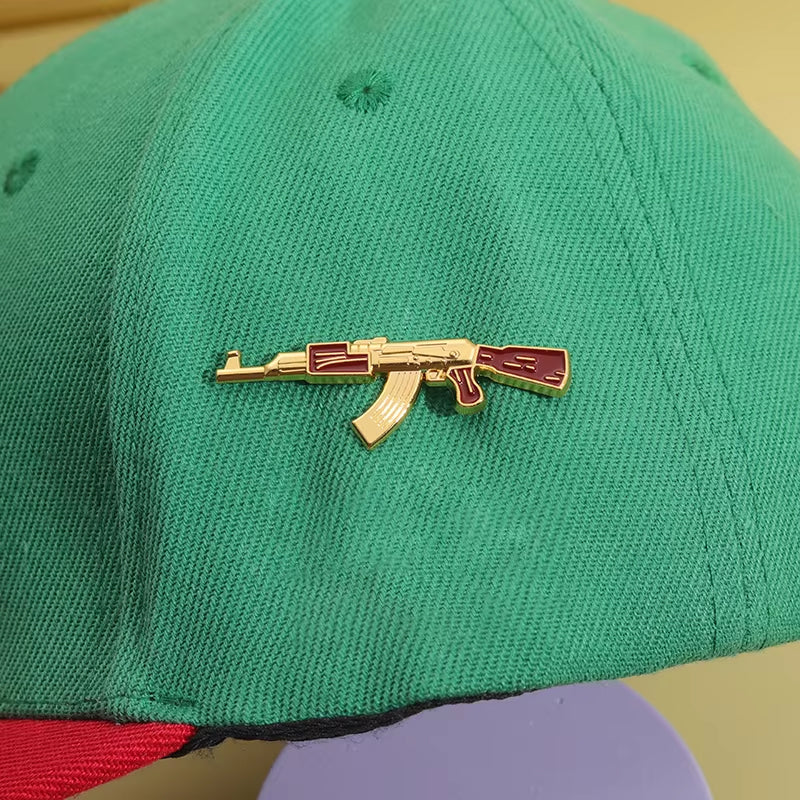 Cartoon Gun Shaped Hat Pins Creative Brooches Clothes Backpack Enamel Lapel Badge Accessories Jewelry Gift for Kids Friends