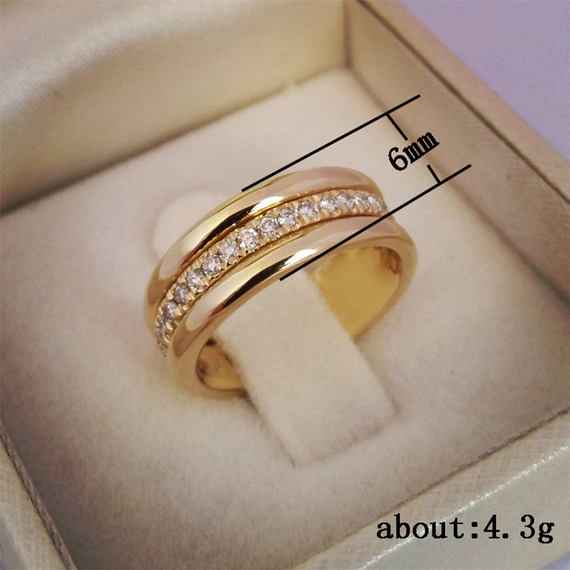 Women’s Cubic Zirconia Finger Ring Huitan Fashion Wedding Jewelry