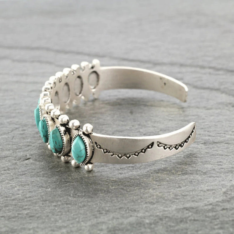 Vintage Tibet Turquoise Bracelet for Women Men Bangles Bracelets Bohemian Ethnic Gypsy Indian Afghan Turkish Jewelry