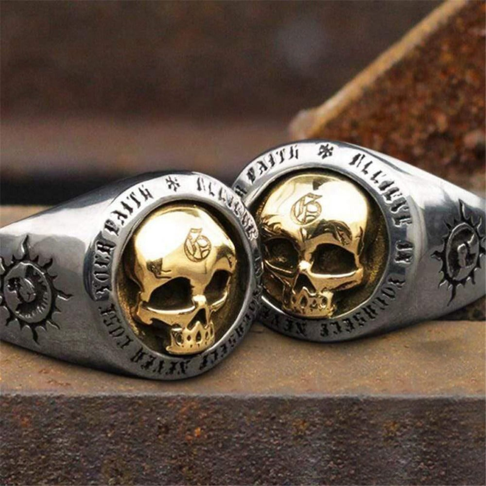 Classic Minimalist Vintage Skull Punk Rock Hip Hop Trend Men's Ring Boys Birthday Street Niche Party Birthday Gift Banquet Jewelry