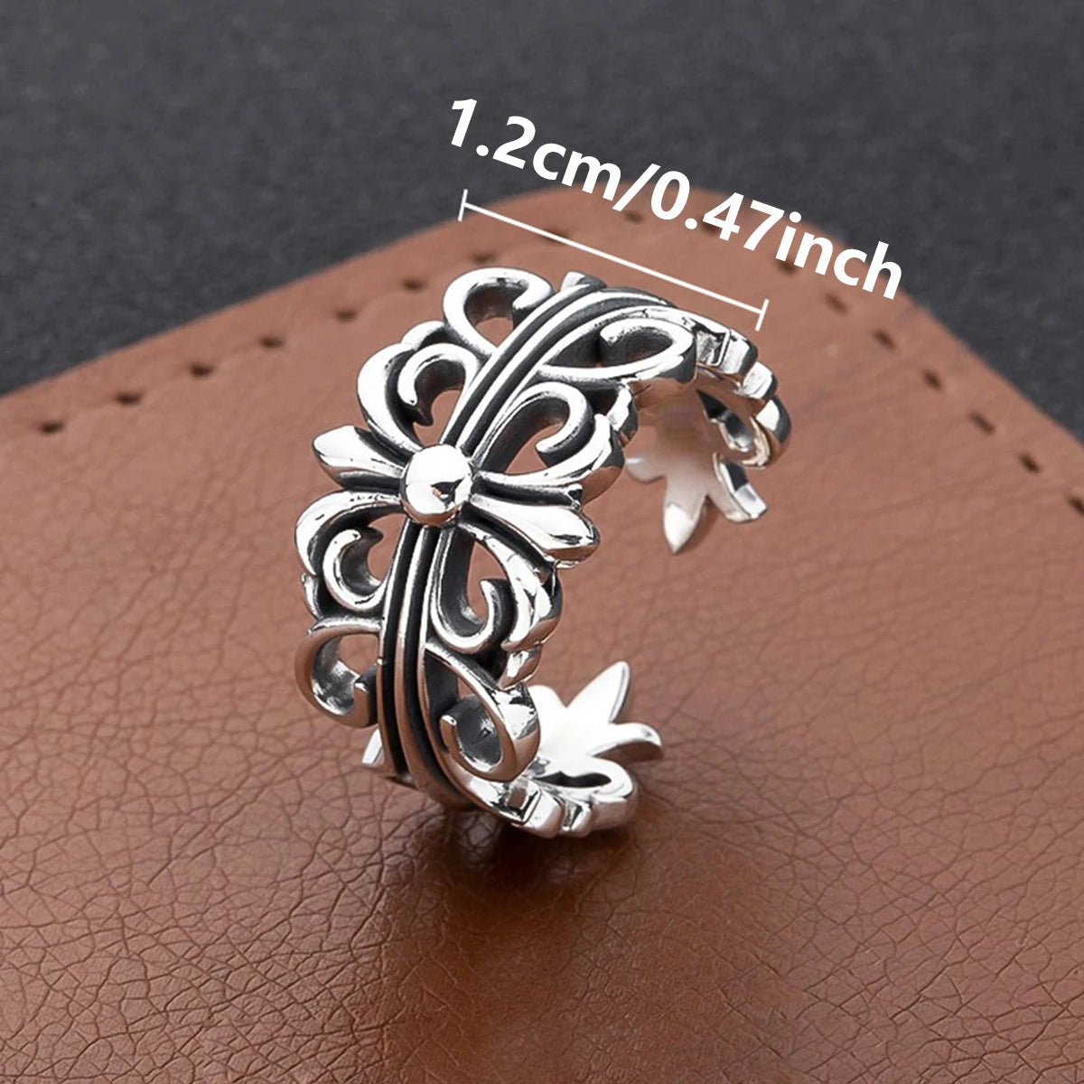 European American Fashion New Vintage Hollow Out Rings Hip Hop Party Opening Adjustable Ring for Women