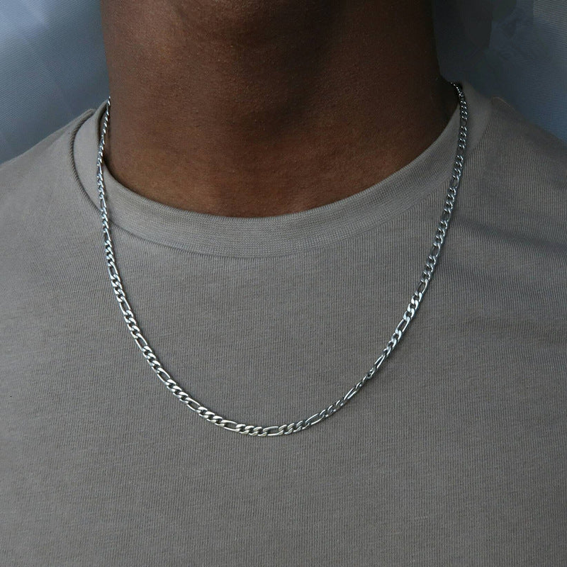 Fashion Classic Figaro Chain Necklace Men Stainless Steel Long Necklace For Men Women Chain Jewelry