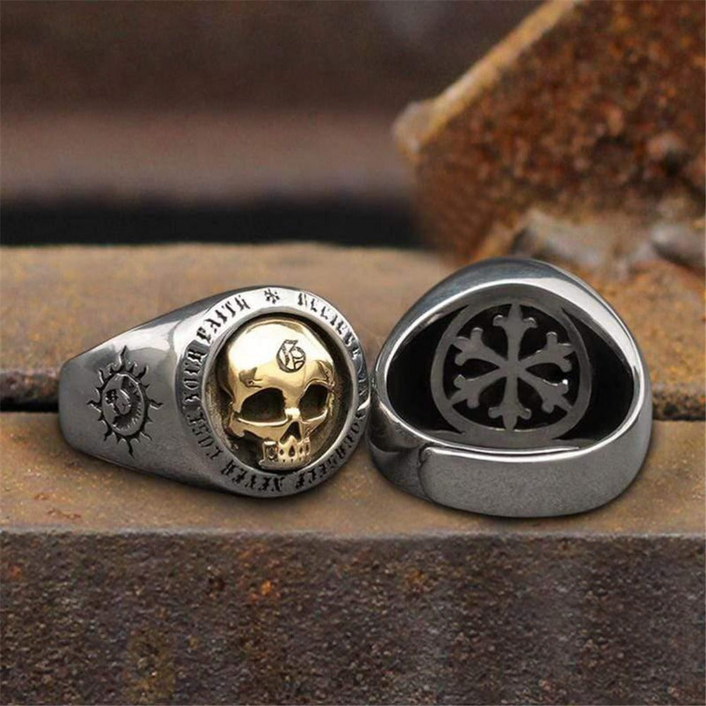 Classic Minimalist Vintage Skull Punk Rock Hip Hop Trend Men's Ring Boys Birthday Street Niche Party Birthday Gift Banquet Jewelry