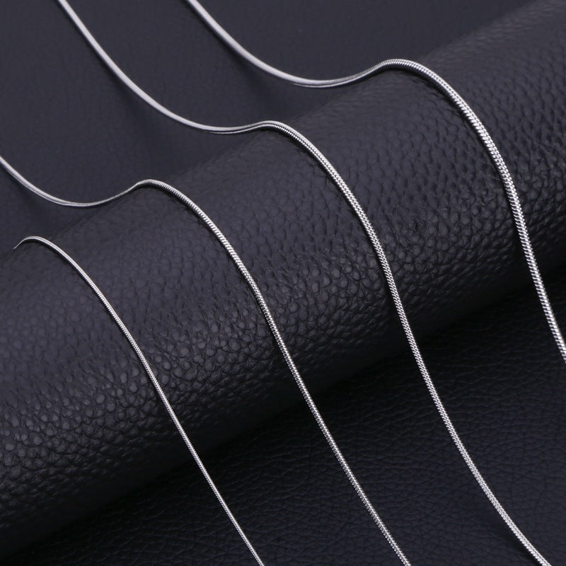 Skyrim Fashion Long Box Chain Necklace Stainless Steel Basic Punk 2-7mm Thick Chains Jewelry Gift for Men Women Wholesale