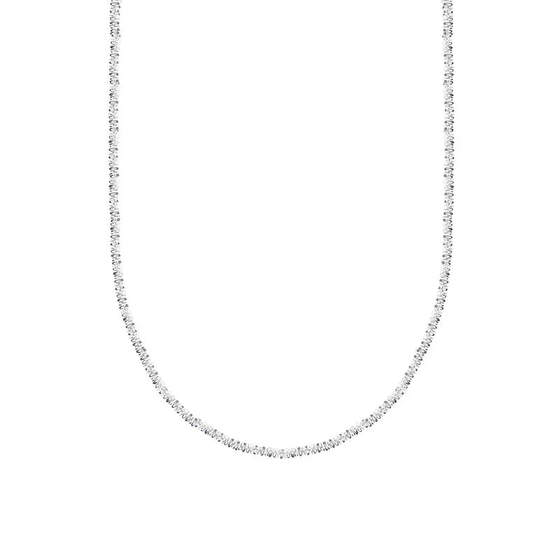 Popular 925 Sterling Silver Sparkling Clavicle Chain Choker Necklace For Women Fine Jewelry Wedding Party Birthday Gift