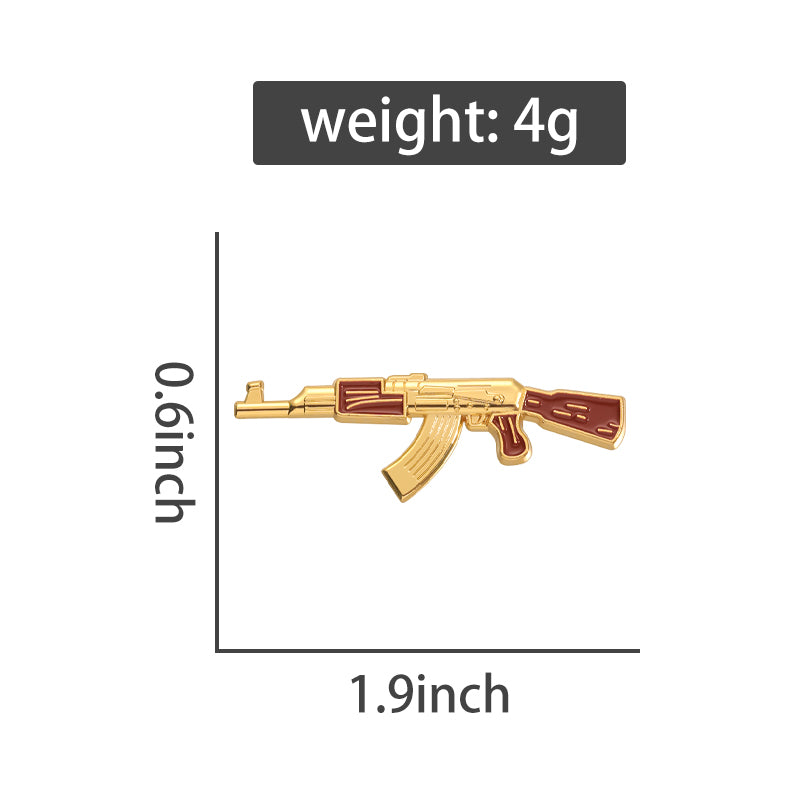 Cartoon Gun Shaped Hat Pins Creative Brooches Clothes Backpack Enamel Lapel Badge Accessories Jewelry Gift for Kids Friends