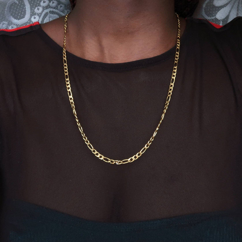 Fashion Classic Figaro Chain Necklace Men Stainless Steel Long Necklace For Men Women Chain Jewelry
