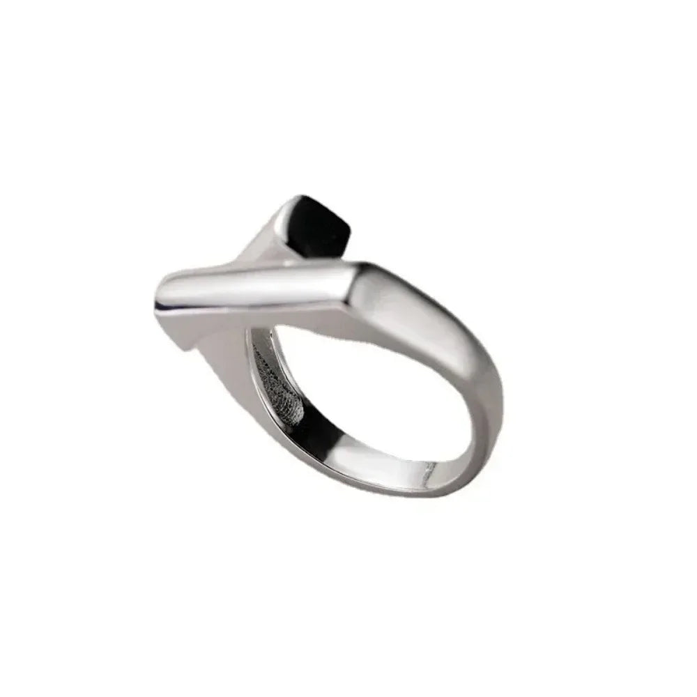 925 Sterling Silver Ring Unique Simple Ring For Women Jewelry Finger Open Vintage Handmade Ring Allergy For Party