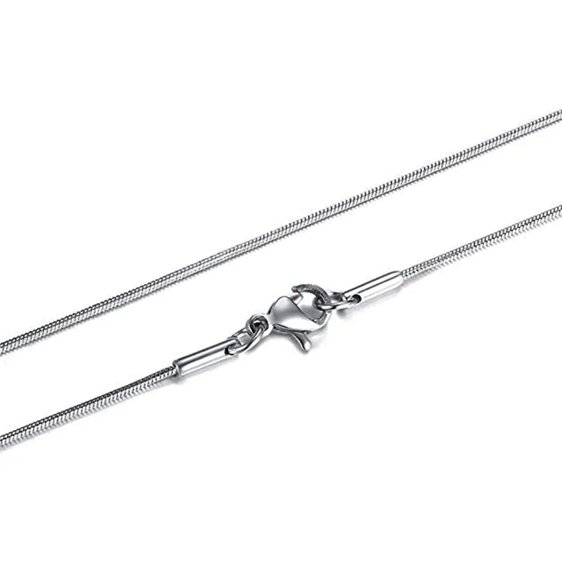 Skyrim Fashion Long Box Chain Necklace Stainless Steel Basic Punk 2-7mm Thick Chains Jewelry Gift for Men Women Wholesale