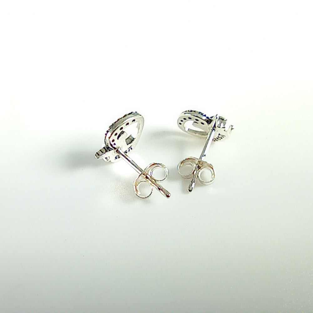 Sterling Silver 925 Unicorn Heart Stud Earrings – Cute & Magical