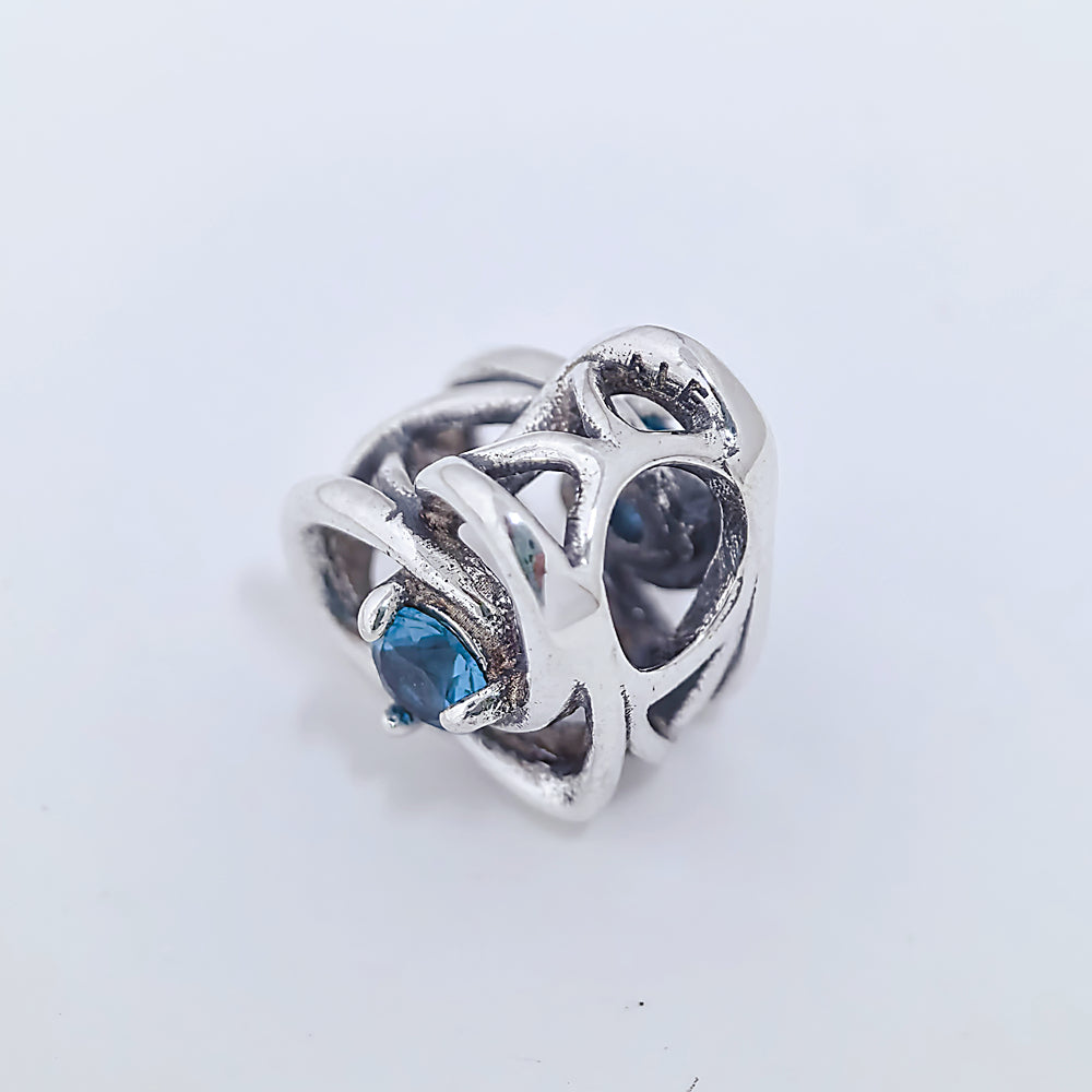 Pandora Entwined Hearts & Stones Charm | S925 ALE Silver | Symbol of Eternal Love