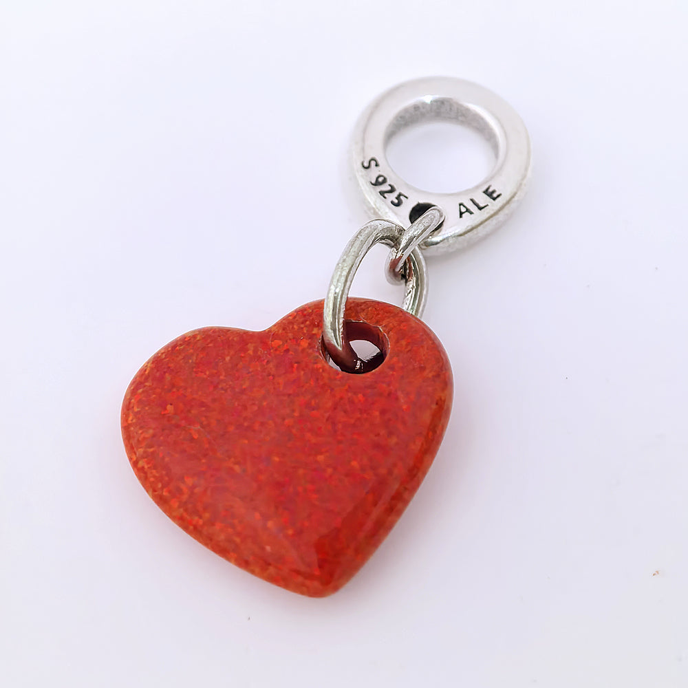 Pandora Opalescent Red Heart Dangle Charm| Genuine ALE S925