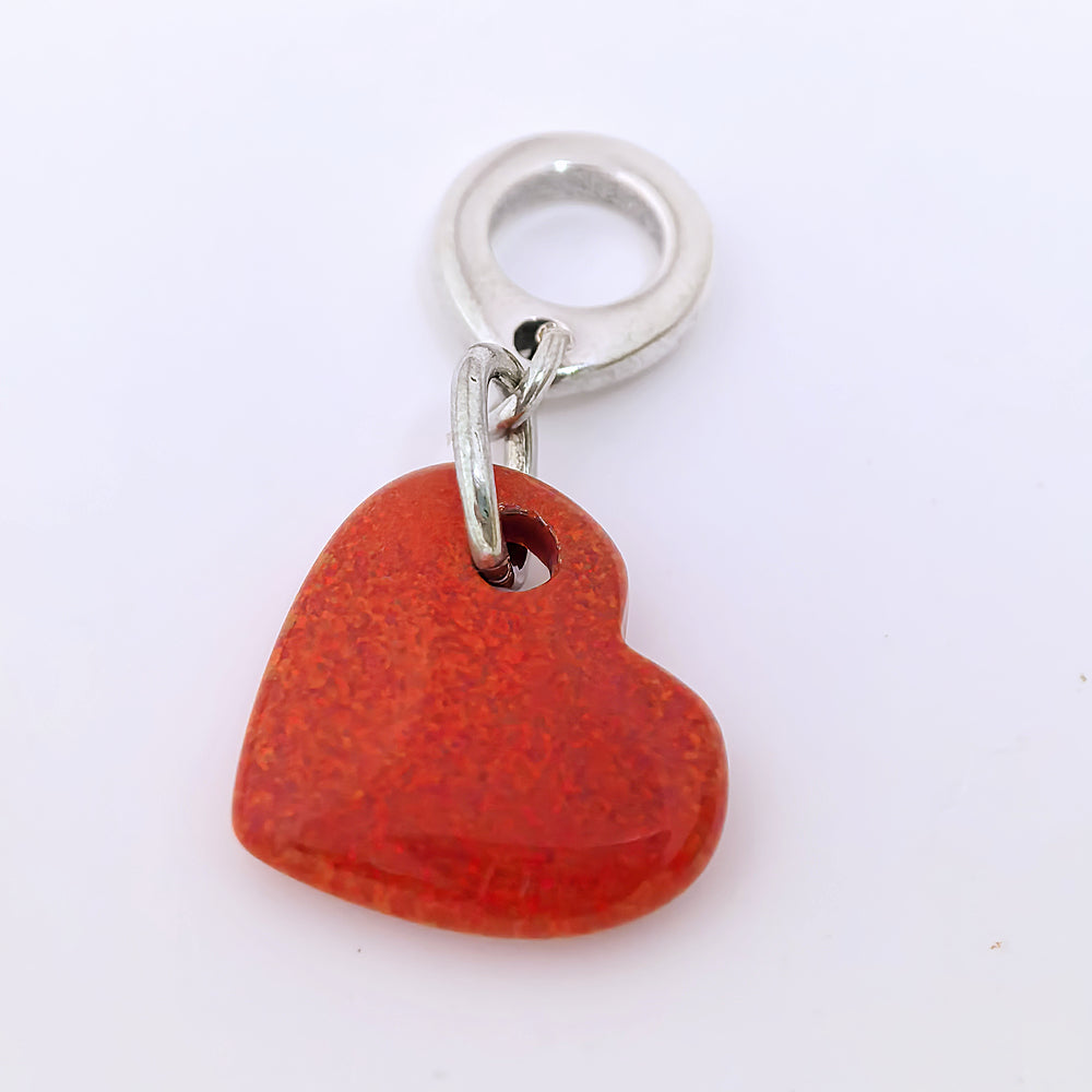 Pandora Opalescent Red Heart Dangle Charm| Genuine ALE S925