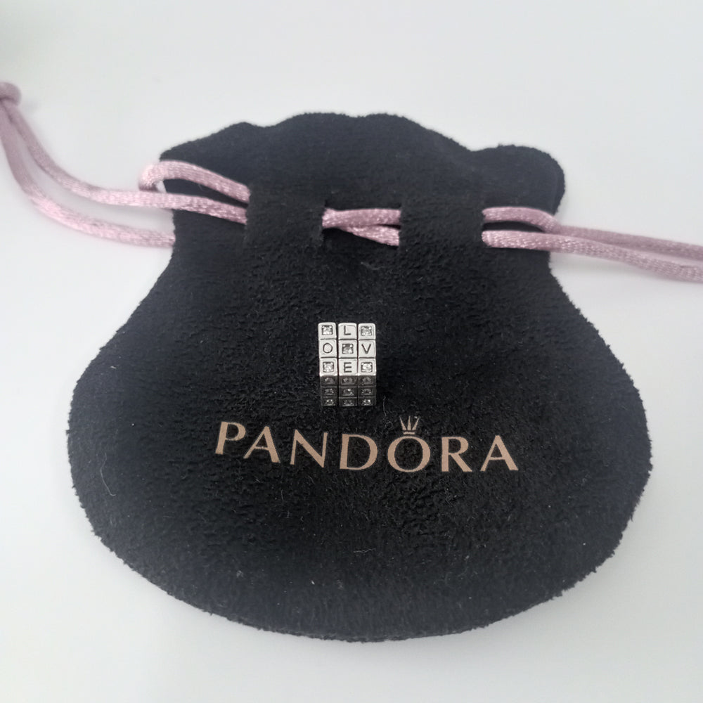 Authentic Pandora Sterling Silver Moveable Toy Cube Charm