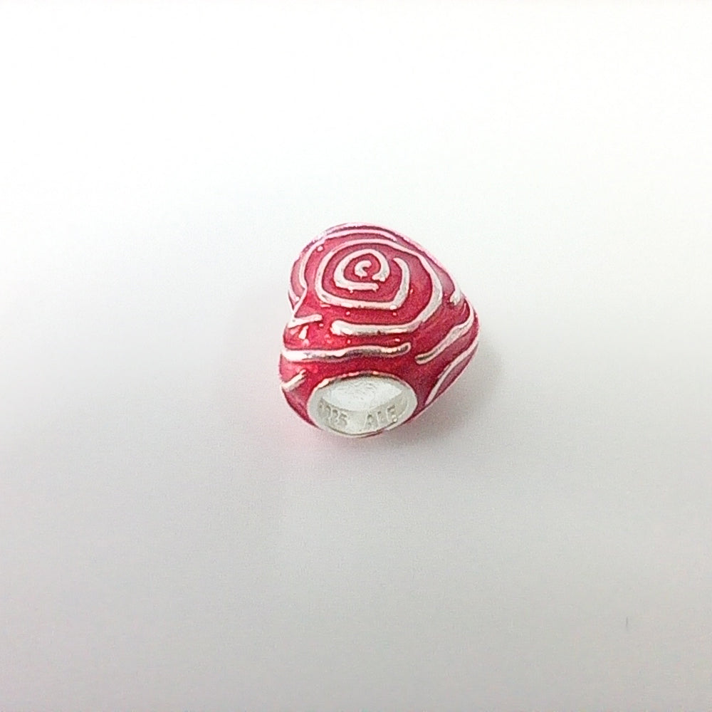 Authentic Pandora Sterling Silver Rose Heart Charm