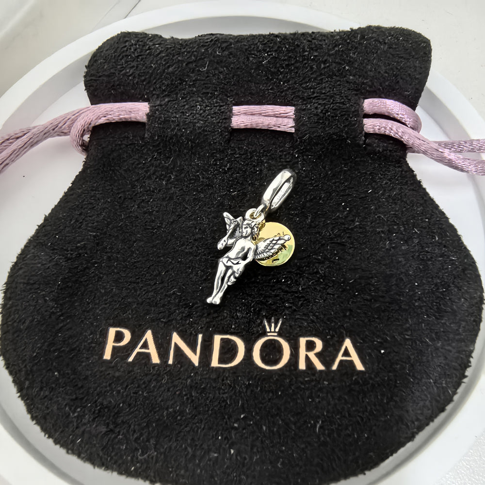 Pandora Sterling Silver Cupid Dangle Charm | S925 ALE | Love & Romance
