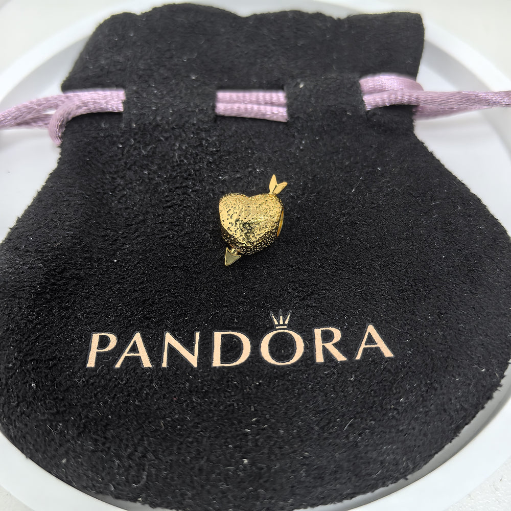 Pandora Gold Cupid Heart Charm | Genuine S925 ALE
