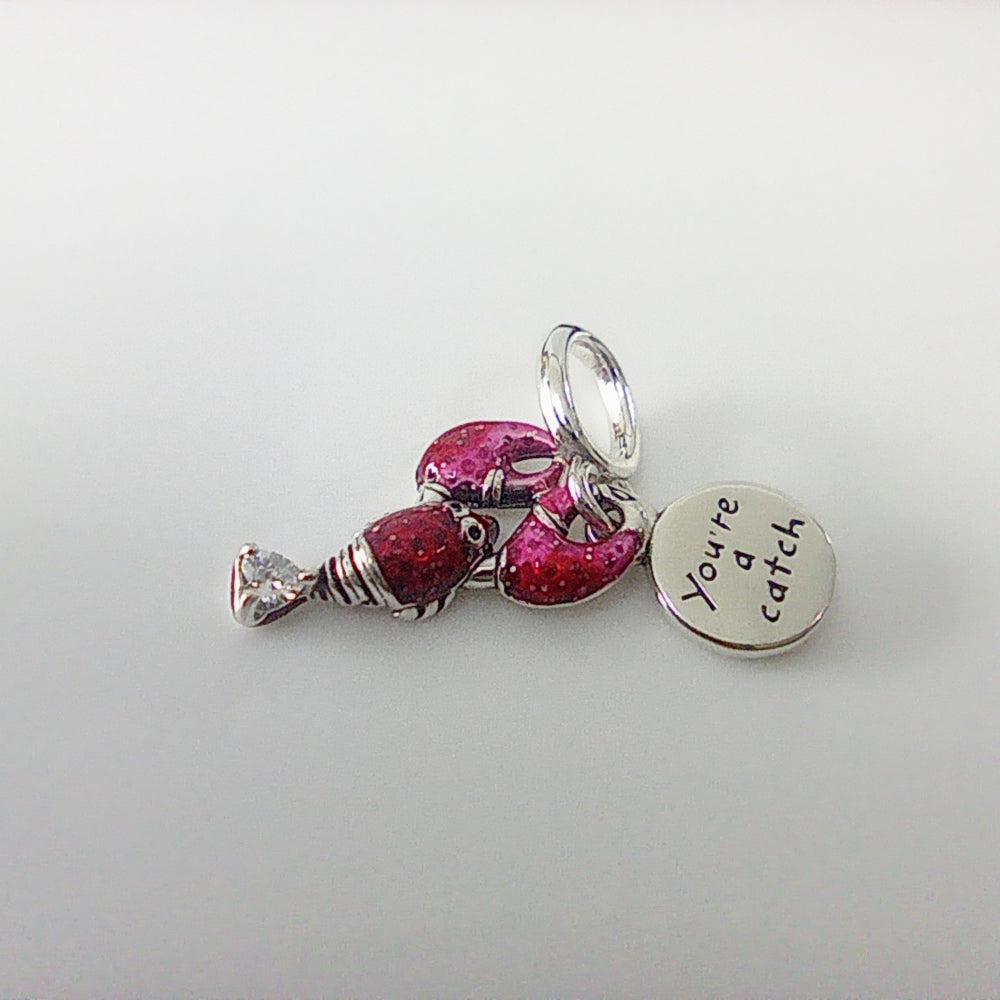 Authentic Pandora Sterling Silver Lobster Dangle Charm