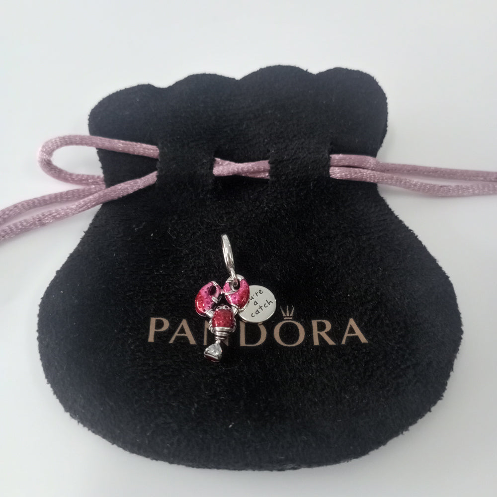 Authentic Pandora Sterling Silver Lobster Dangle Charm