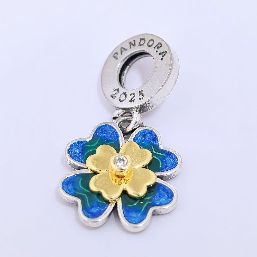 Pandora Spinnable Four Leaf Clover Lab-Grown Diamond Dangle Charm