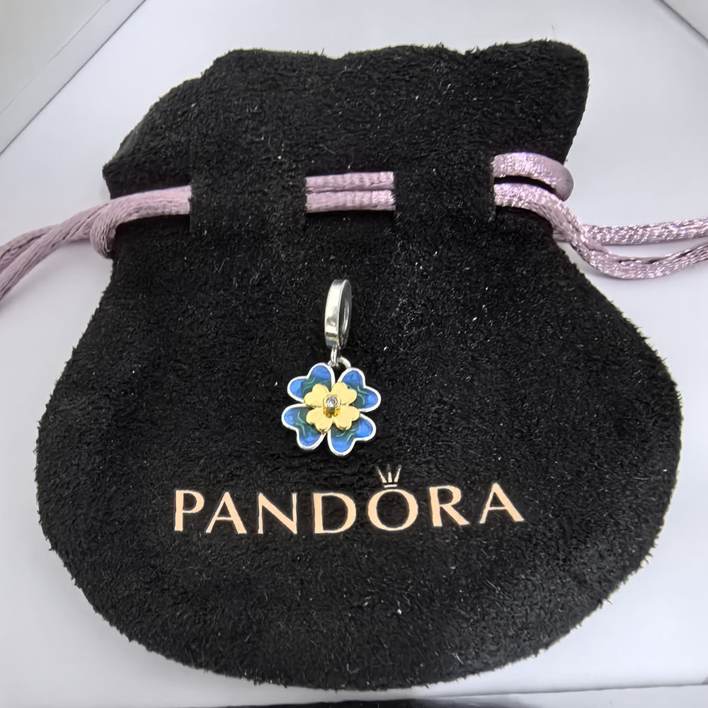 Pandora Spinnable Four Leaf Clover Lab-Grown Diamond Dangle Charm