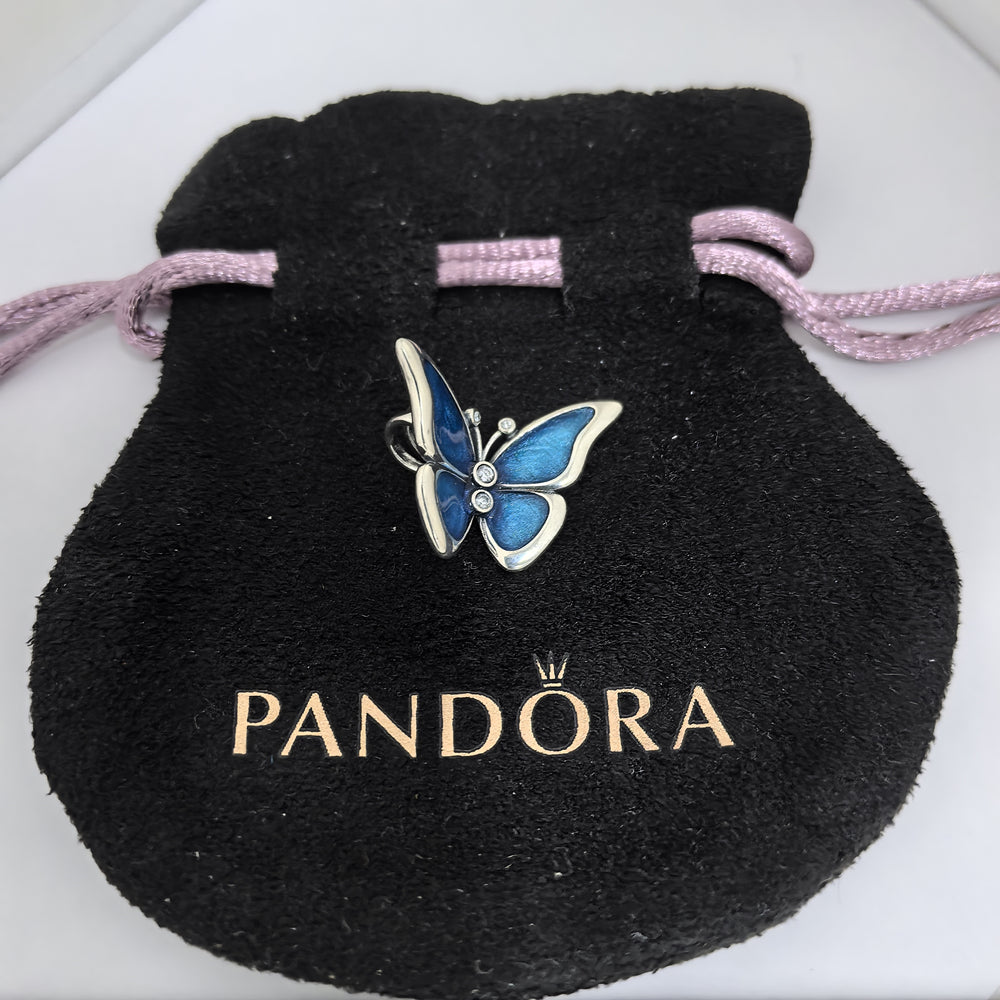 Pandora Silver Blue Oversized Butterfly Charm | S925 ALE