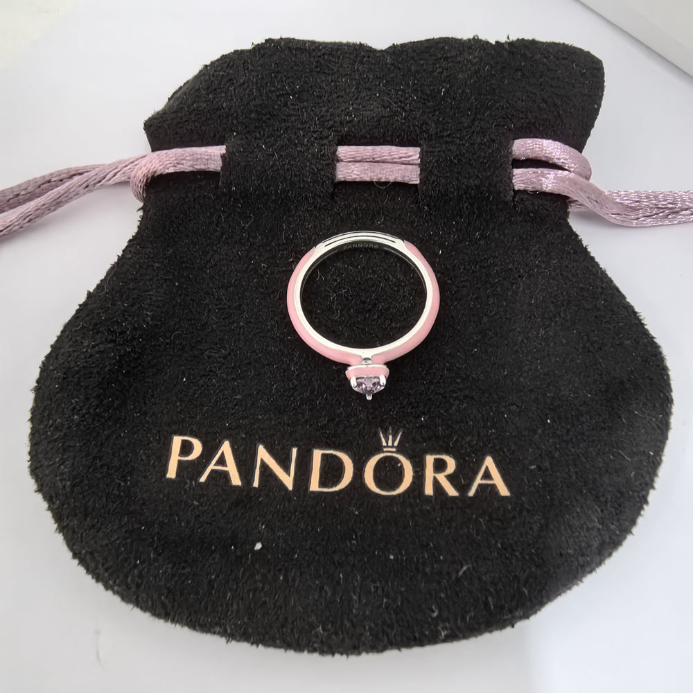 Pandora Pink Chakra Heart Ring | Sterling Silver S925 ALE
