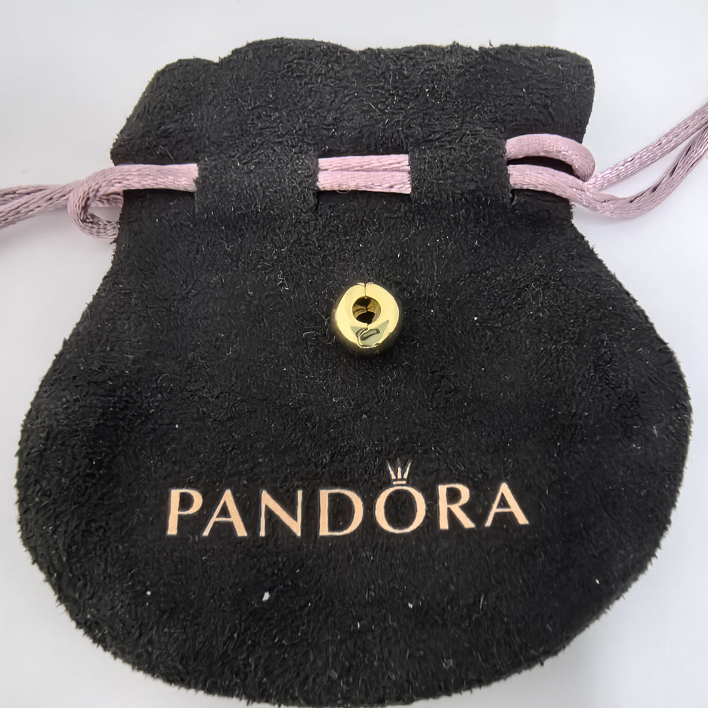 Pandora Round Clip Charm | 14k Gold-Plated