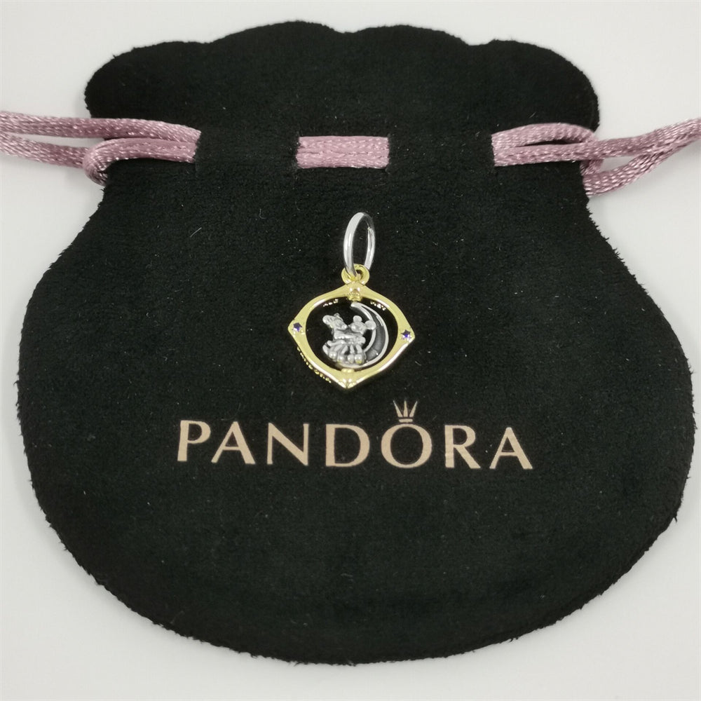 New 925 Silver Blue Alien Pendant Beads Fit DIY Bracelet Jewelry