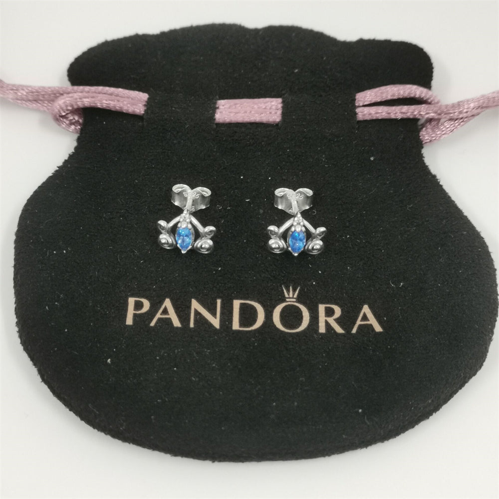 925 Sterling Silver Heart Earrings Black Pink Red Elegant Jewelry Gift