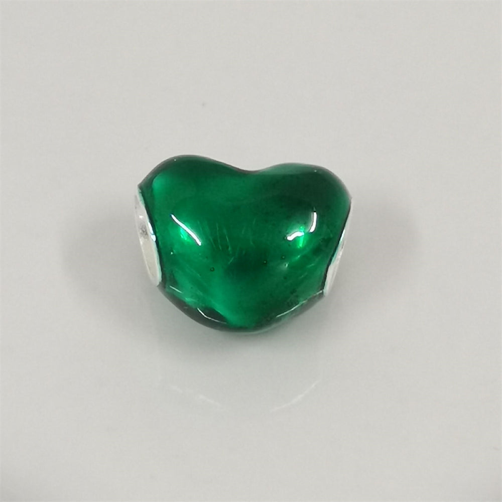 Pandora Multi-Color Metallic Heart Charm – Bold Love in Black, Blue, Sky & Green