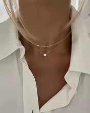 Elegant Diamond Layered Necklace for Women Gold Plated Sterling Silver Luxury Jewelry Gift