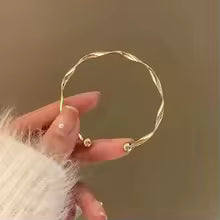 2025 Minimalist Geometric Adjustable Bracelet for Women Creative Modern Bending Design Jewelry Gift