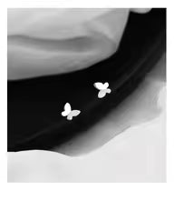 925 Sterling Silver Mini Butterfly Stud Earrings – Cute Small Piercing Jewelry for Girls & Children 🦋 Brande Hub