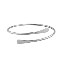 Fashion Gold Metal Geometric Open Cuff Bracelet Unisex Adjustable Smooth Bangle Couple Jewelry Gift