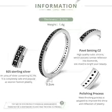 Elegant 925 Sterling Silver CZ Stackable Ring for Women Dazzling Wedding & Mother’s Gift Jewelry