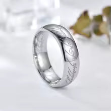 6MM Stainless Steel Couple Rings – Laser Engraved Wedding Bands for Men & Women