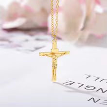 Christian Jesus Cross Pendant Necklace Stainless Steel Religious Jewelry for Men & Women