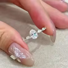 Elegant 925 Sterling Silver Zircon Ring for Women – Fine Engagement Jewelry Gift Brande Hub