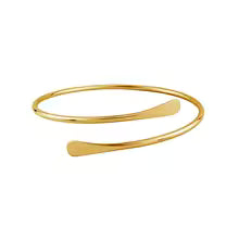 Fashion Gold Metal Geometric Open Cuff Bracelet Unisex Adjustable Smooth Bangle Couple Jewelry Gift