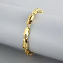 18K Gold Plated 925 Sterling Silver Chain Bracelet Unisex 4MM Simple Charm Jewelry Gift 20cm