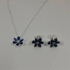 Pandora Sparkling Blue Herbarium Jewellery Gift Set - 45cm Necklace