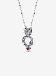 Pandora Game of Thrones Dragon Pendant Necklace – 45cm | Fantasy Jewelry | House Targaryen Inspired Gift