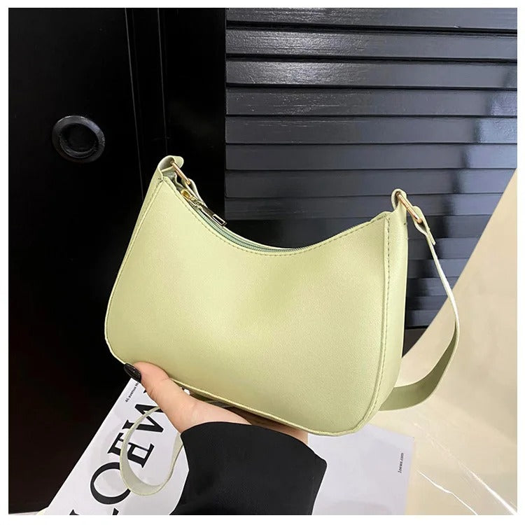 Solid Color Small Square Shoulder Bag Women’s Minimalist Purse
