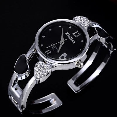 heart shaped bracelet watch women watches luxury rhinestone women's watches ladies watch steel clock zegarek damski reloj mujer