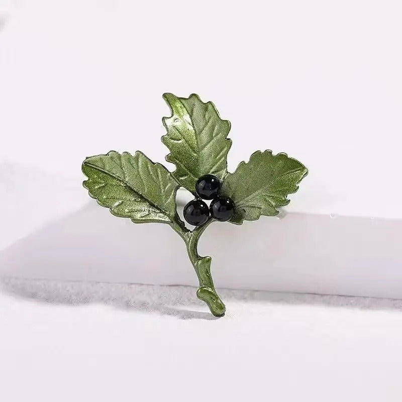 Vintage Resin Stone Green Peony Brooch for Woman Flower Lapel Pins Chinese Style Party Wedding Suit Coat Jewelry Gifts