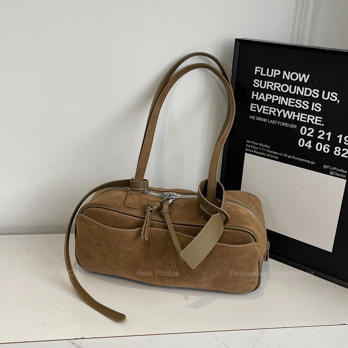LEFTSIDE Women’s PU Leather Small Shoulder Tote Bag