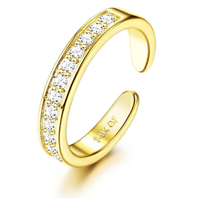 Gold plated Hug Toe Rings for Women Girls Simple Adjustable Classic Summer Beach Jewelry Gift