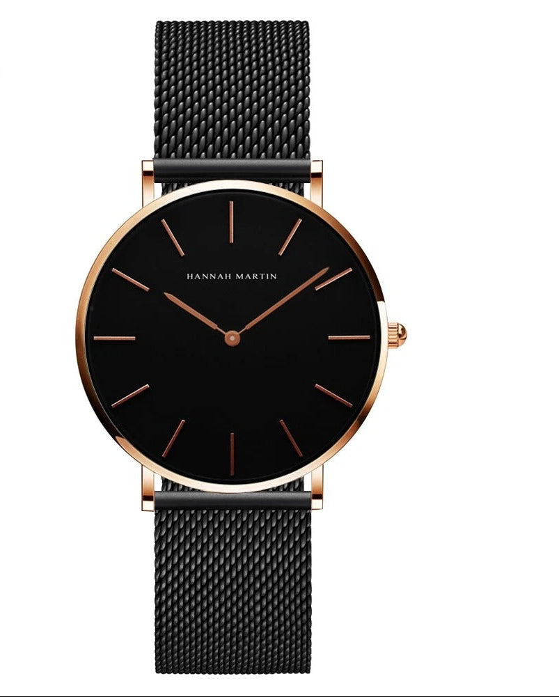 Quality Stainless Steel Band Japan Quartz Movement Waterproof Women Full Rose Gold Ladies Luxury Wrist Watch
